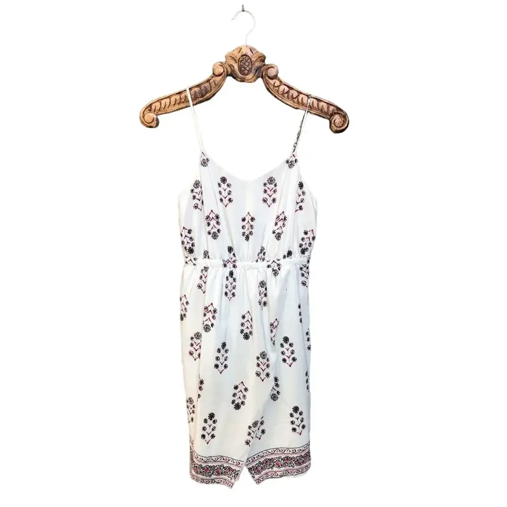 Madewell Silk Ivory Faux Wrap Cami Mini Dress 0